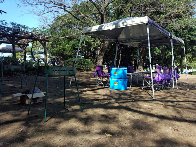 新木場公園 セッティング完了 新木場公園 セッティング完了