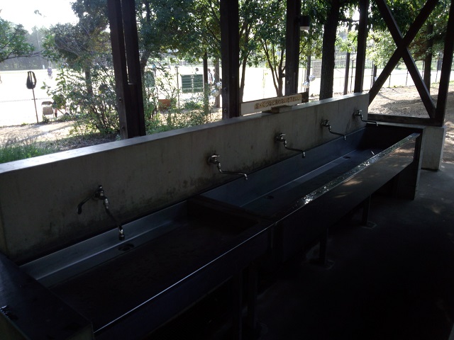 バーベキュー場の水場 バーベキュー場の水場